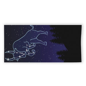 Taurus Constellation Print Beach Towel