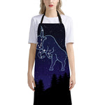 Taurus Constellation Print Bib Apron With Pocket