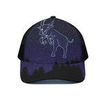 Taurus Constellation Print Black Mesh Trucker Cap