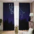 Taurus Constellation Print Dimout Pencil Pleat Curtains