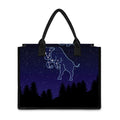 Taurus Constellation Print Canvas Tote Bag