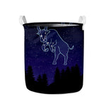 Taurus Constellation Print Collapsible Laundry Basket