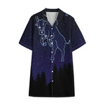 Taurus Constellation Print Cotton Hawaiian Shirt