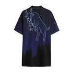 Taurus Constellation Print Cotton Hawaiian Shirt