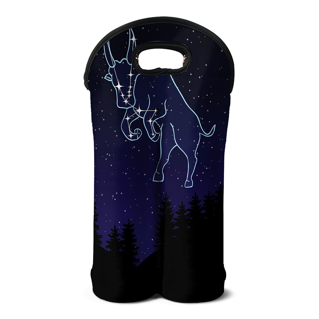Taurus Constellation Print Double Neoprene Wine Tote