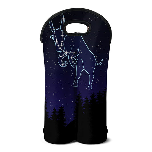 Taurus Constellation Print Double Neoprene Wine Tote