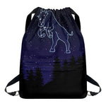 Taurus Constellation Print Drawstring Backpack