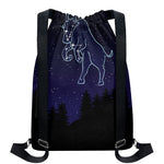 Taurus Constellation Print Drawstring Backpack