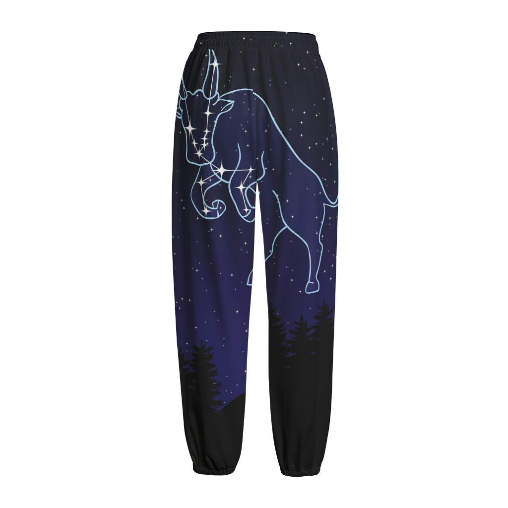 Taurus Constellation Print Fleece Lined Knit Pants