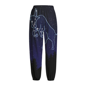 Taurus Constellation Print Fleece Lined Knit Pants