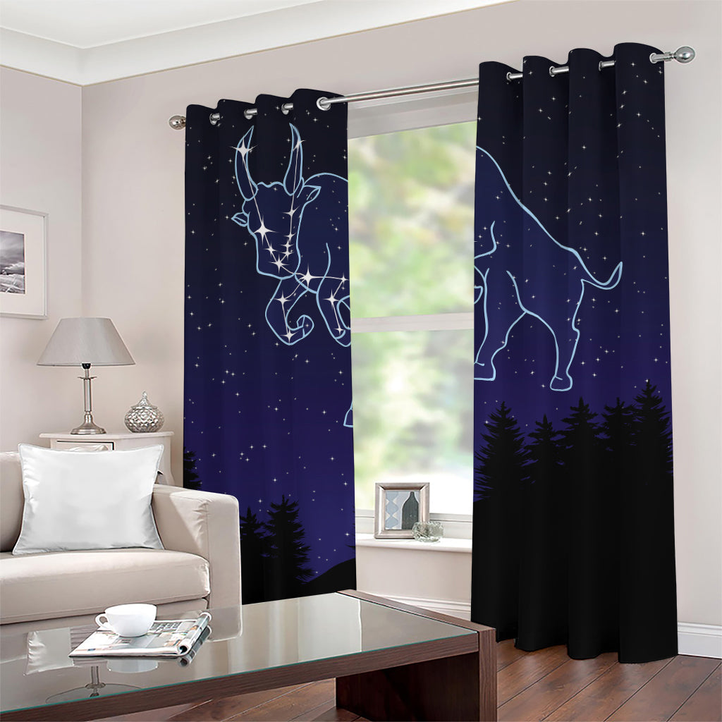 Taurus Constellation Print Grommet Curtains