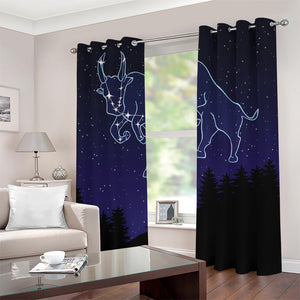 Taurus Constellation Print Grommet Curtains