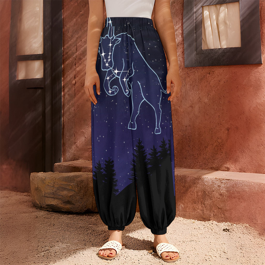 Taurus Constellation Print Harem Pants