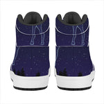 Taurus Constellation Print High Top Leather Sneakers