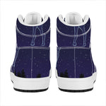 Taurus Constellation Print High Top Leather Sneakers