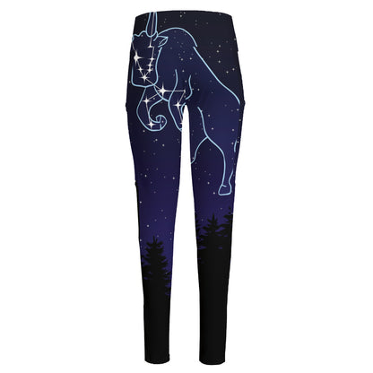 Taurus Constellation Print High-Waisted Pocket Leggings