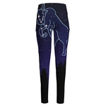 Taurus Constellation Print High-Waisted Pocket Leggings