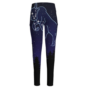 Taurus Constellation Print High-Waisted Pocket Leggings