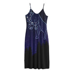 Taurus Constellation Print Jersey Midi Cami Dress