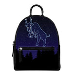 Taurus Constellation Print Leather Backpack