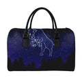 Taurus Constellation Print Leather Duffel Bag