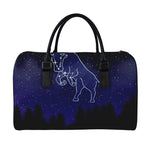 Taurus Constellation Print Leather Duffle Bag