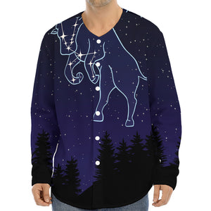 Taurus Constellation Print Long Sleeve Baseball Jersey