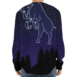 Taurus Constellation Print Long Sleeve Baseball Jersey