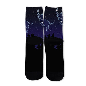 Taurus Constellation Print Long Socks