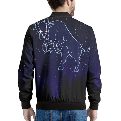 Taurus Constellation Print Men's Bomber Jacket