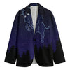 Taurus Constellation Print Men's Cotton Blazer