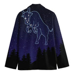 Taurus Constellation Print Men's Cotton Blazer