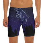 Taurus Constellation Print Men's Long Boxer Briefs