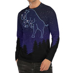 Taurus Constellation Print Men's Long Sleeve Rash Guard