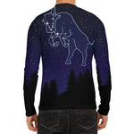 Taurus Constellation Print Men's Long Sleeve Rash Guard