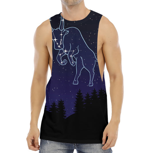 Taurus Constellation Print Men's Muscle Tank Top