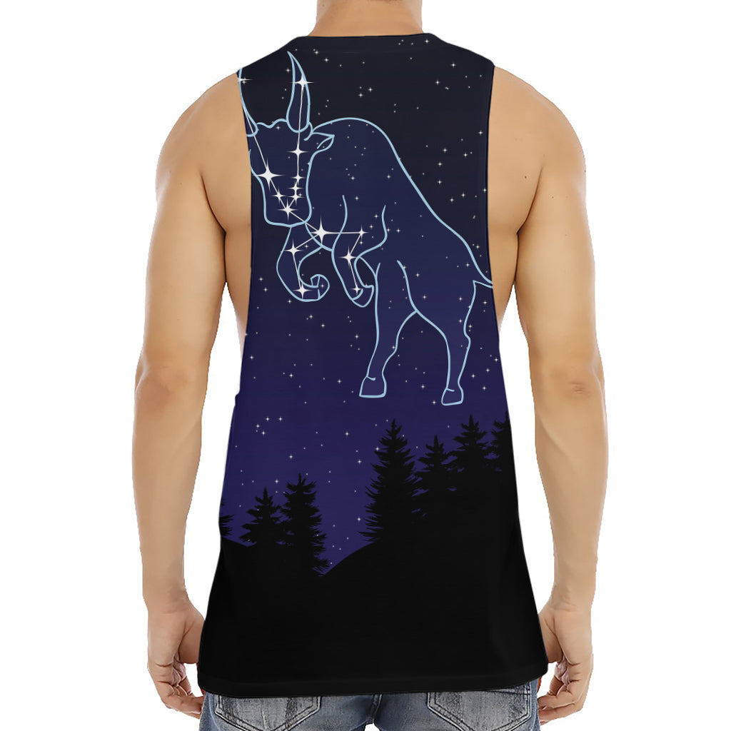 Taurus Constellation Print Men's Muscle Tank Top