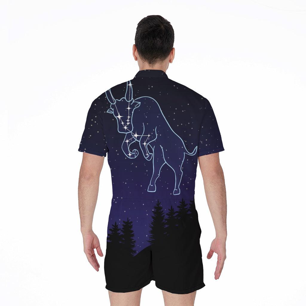 Taurus Constellation Print Men's Rompers