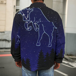 Taurus Constellation Print Men's Shirt Jacket