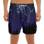Taurus Constellation Print Men's Split Running Shorts