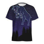 Taurus Constellation Print Men's Sports T-Shirt