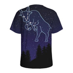 Taurus Constellation Print Men's Sports T-Shirt