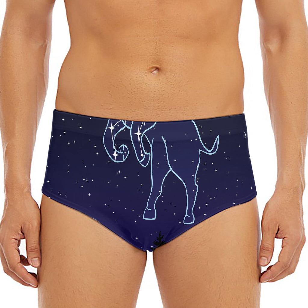 Taurus Constellation Print Men's Triangle Swim Briefs