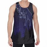 Taurus Constellation Print Men's Velvet Tank Top