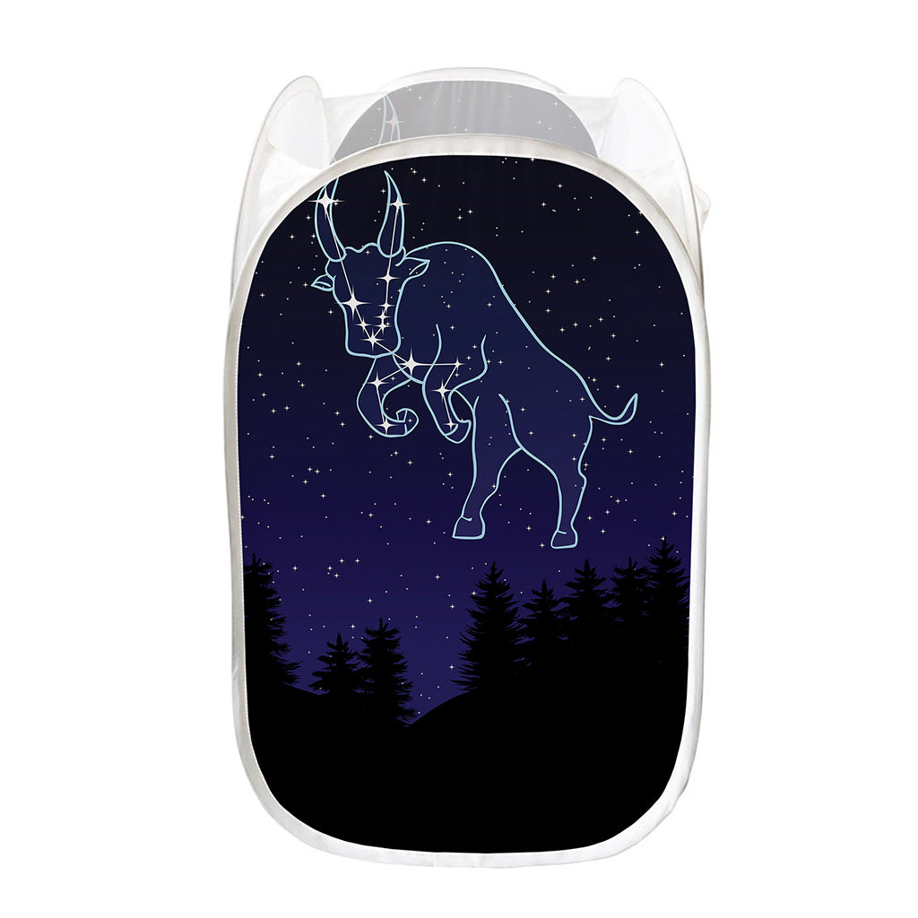 Taurus Constellation Print Mesh Laundry Hamper