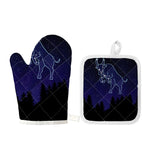 Taurus Constellation Print Oven Mitt And Pot Holder Set