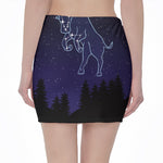 Taurus Constellation Print Pencil Mini Skirt