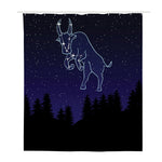 Taurus Constellation Print Polyester Shower Curtain
