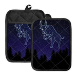 Taurus Constellation Print Pot Holders With Pocket