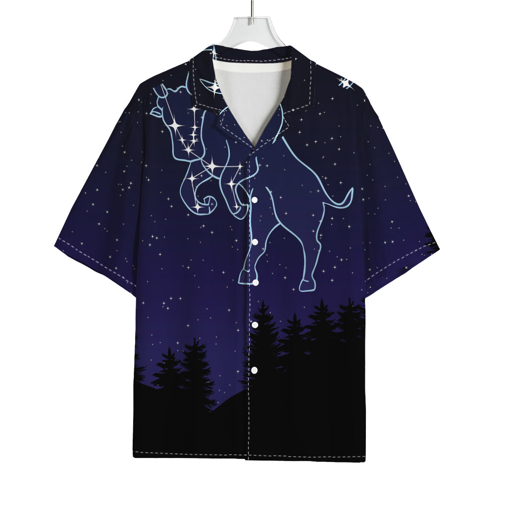 Taurus Constellation Print Rayon Hawaiian Shirt